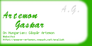 artemon gaspar business card