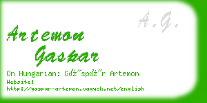 artemon gaspar business card